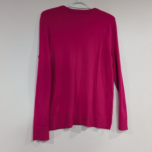 Style & Co. Super Soft Fine Knit Sweater Fuchsia Pink Size Medium - Picture 5 of 5